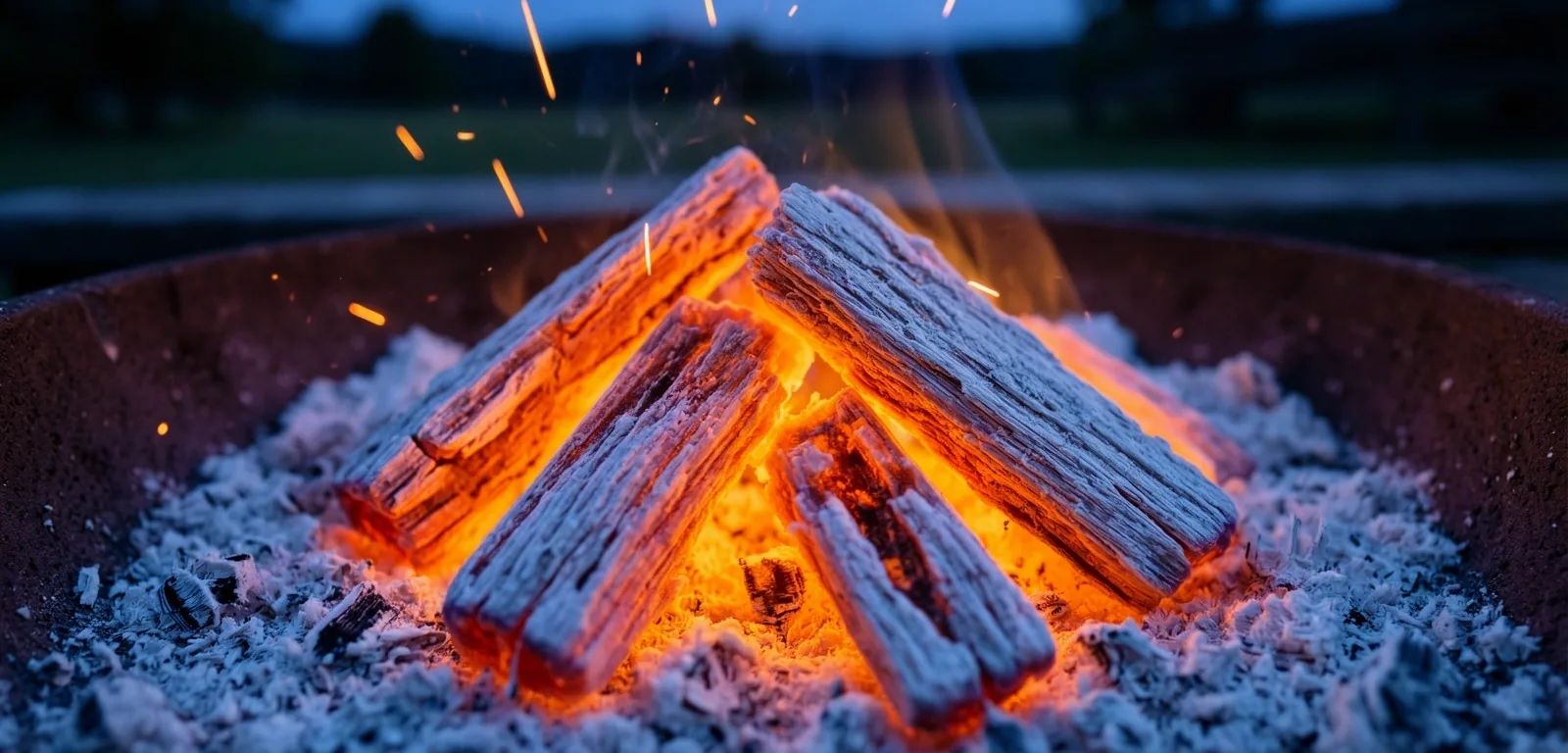 Glowing embers representing energy